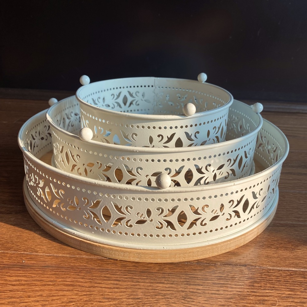 Set of 3 Nesting Decorative Catch All Trays